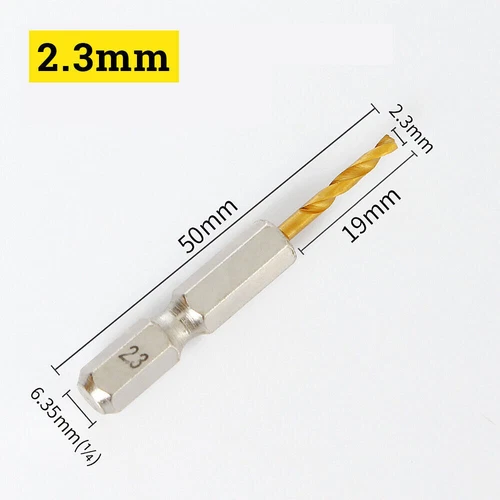 1.5-13mm Handhaben Bohrer Mit 1/4" Sechskantschaft Hss Spiralbohrer Bitaufnahme - Bild 13 von 25