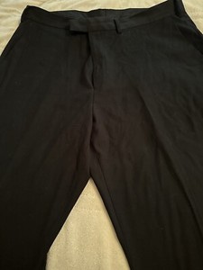 Kenneth Cole Reaction Men's Size 40x32 Black Dress Slacks Pants Flat Front