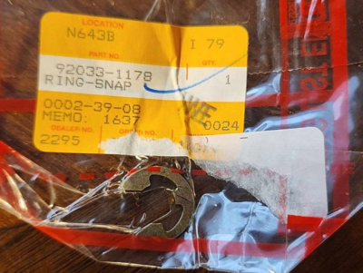 はや NOS Kawasaki Snap Ring ZX1000 ZX1100 ZG1000 92033-1178 #KA3 | eBay
