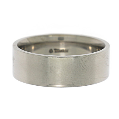 Titanium Wedding Band Flat Edge Band #278