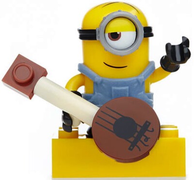 MEGA BLOKS MINION SERIE 3 SPIELENDES BANJO, NEU UND VERSIEGELT IN VERPACKUNG
