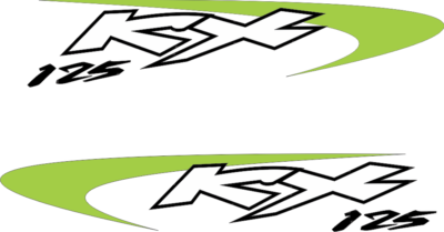 NEW DIRTX INDUSTRIES OEM REPLICA KAWASAKI SWINGARM STICKER KX125