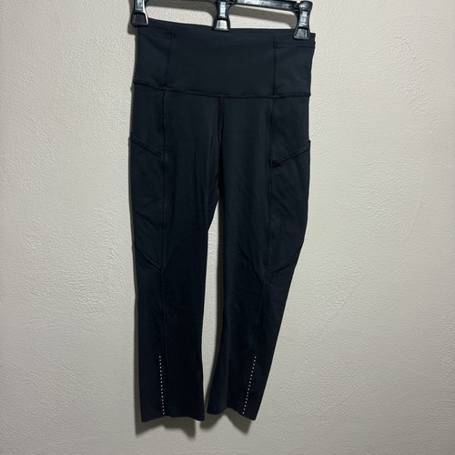 Lululemon Fast Free Crop II Leggings Nulux 19" schwarz MANGELHAFT Damengröße 4 - Bild 2 von 8