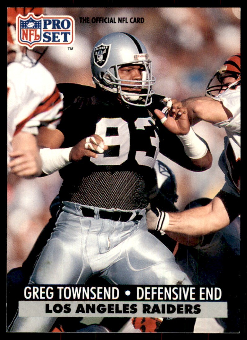 1991 Pro Set Spanish Greg Townsend Los Angeles Raiders #117