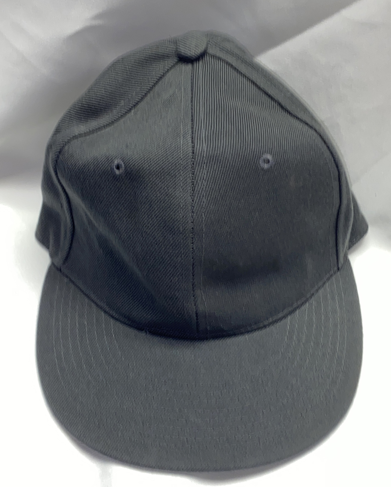 Gray Solid Blank Plain Baseball Fitted Cap Hat sz… - image 1