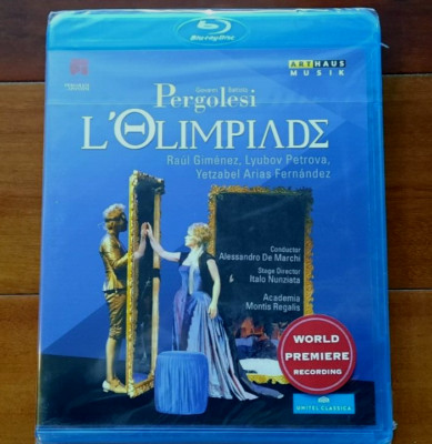 Pergolesi L'Olimpiade (Teatro Valeria Moriconi) Alessandro de Marchi Blu-ray NEW