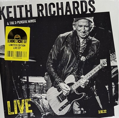 KEITH RICHARDS & THE X-PENSIVE WINOS Live 3.10.22 SEALED EP Red Vinyl RSD