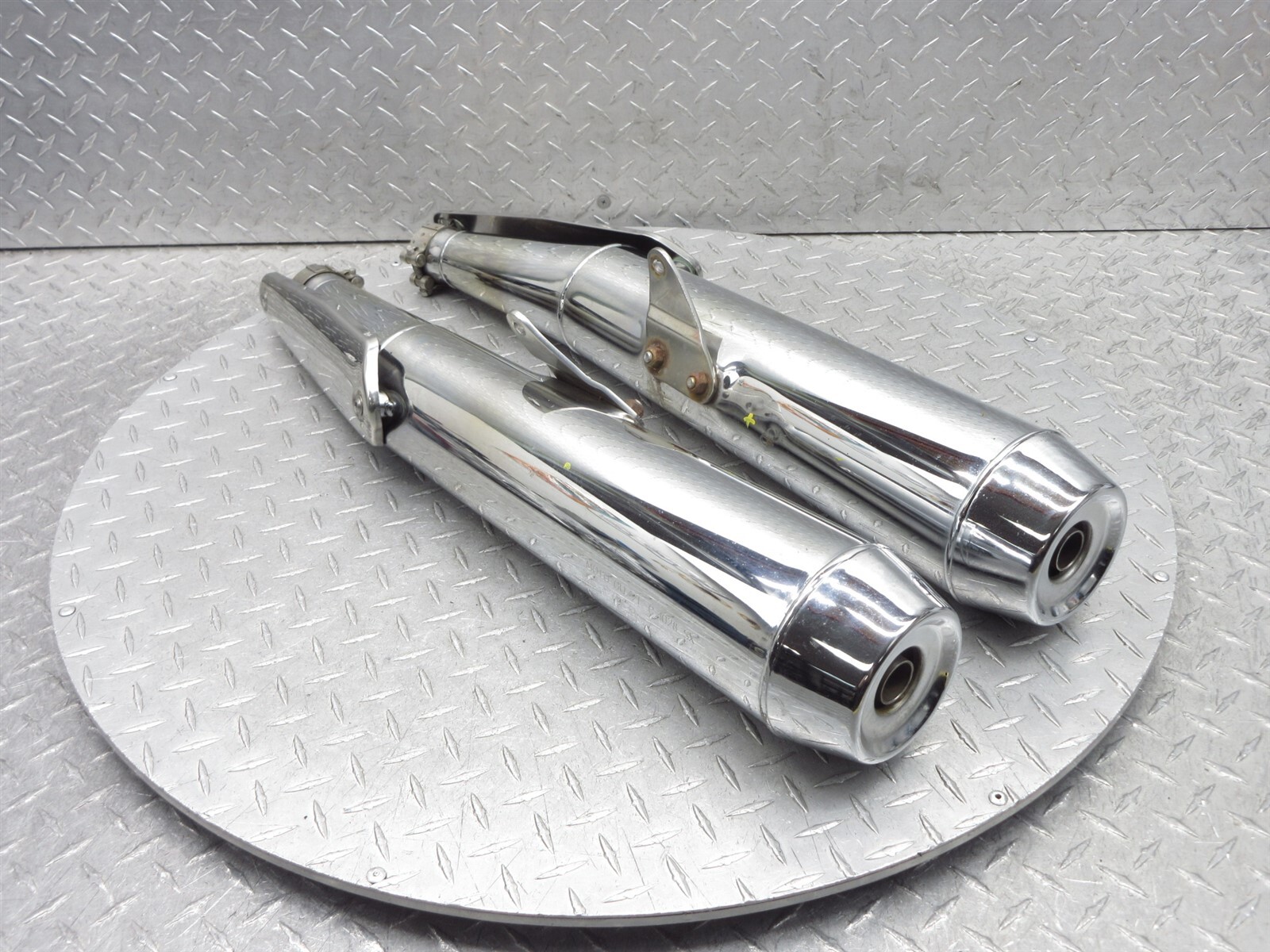 2011 08-13 Moto Guzzi V7 LL Stone Left Right Exhaust Muffler Pipe Silencer Pair