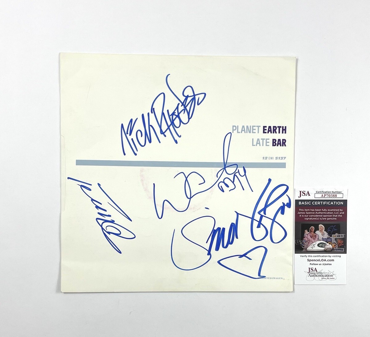 Duran Duran Signed Vinyl Simon Le Bon John Taylor Nick Rhodes