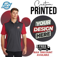 Custom Printed Polo Shirt Sport-Tek Colorblock Micropique Men's Polo ST652