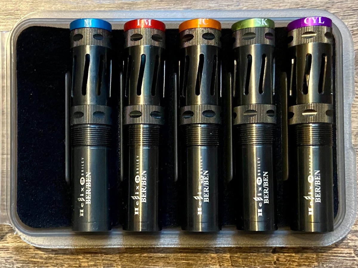 SET OF 5 BRILEY BLACK OXIDE HELIX PORTED BERETTA MOBIL CHOKE TUBES