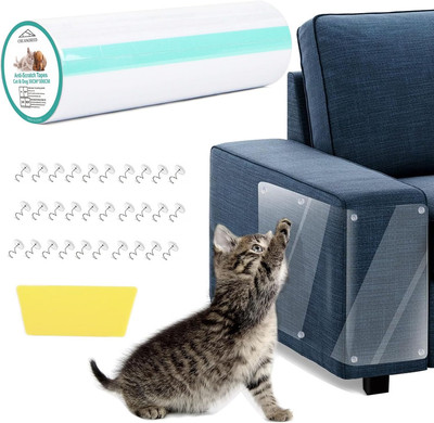 Anti Cat Scratch Furniture Protector, 118'' X 12'', Single Side Couch Furniturepro