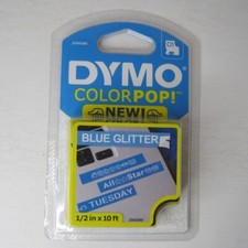 Dymo Color Pop D1 Blue Glitter Label Cartridge 1/2 in x 10 ft COLORPOP 2056086