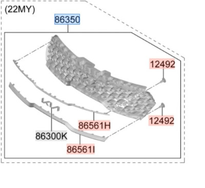 Genuine GRILLE ASSY-RADIATOR 863A0P2100 863A0-P2100 for Kia Sorento ...