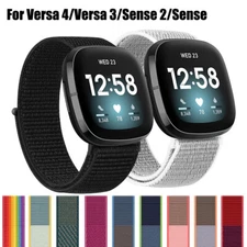 Nylon Loop Strap for Fitbit Versa 4 3/Sense 1 2 Smart Watchband Sport Bracelet