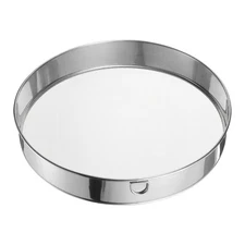 304 Stainless Steel Flour Sifter, 12Inch 40 Mesh Round Sieve Fine Mesh, Silver