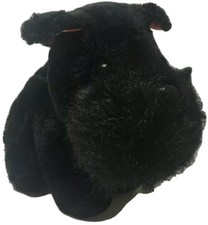 Scottish Terrier Scottie Dog Plush Red Tartan Plaid Ears Made In Taiwan Vintage