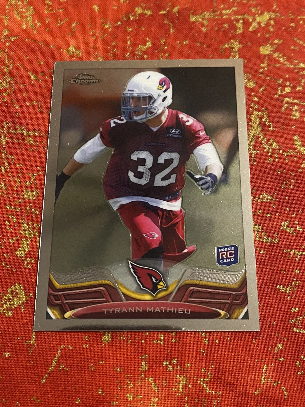 2013 Topps Chrome Tyrann Mathieu #4 Honey Badger Rookie Card RC Cardinals LSU