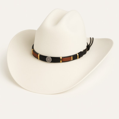 Gladwin Bond Western Cowboy Hut - klassischer Cattleman Stil Wolle Fedora breite Krempe