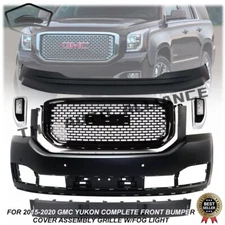For 2015-2020 GMC Yukon Body Kit Front Bumper Cover Assembly Grille w/Fog light