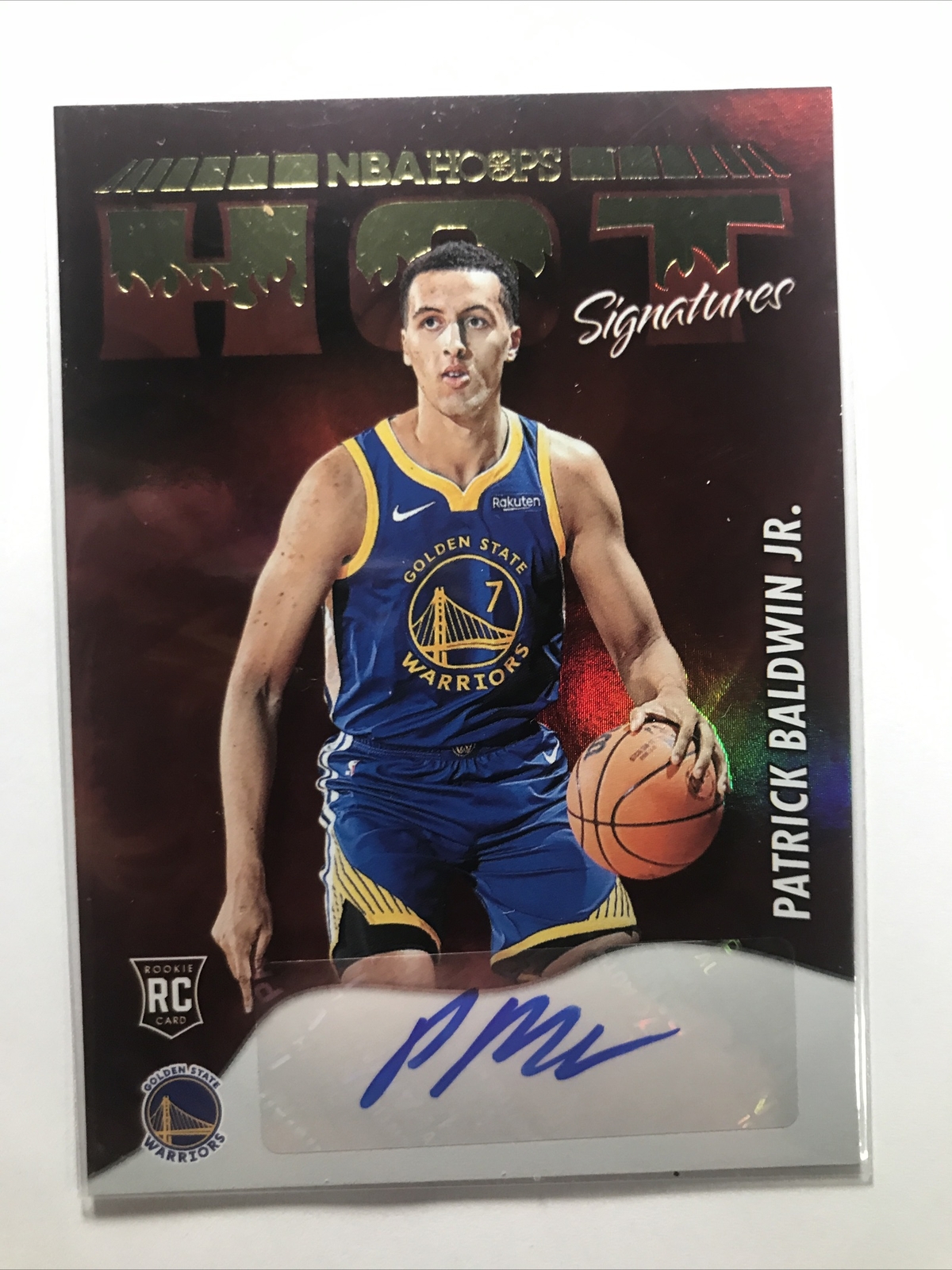 Patrick Baldwin Jr 2022-23 NBA Hoops HOT SIGNATURES ROOKIE RC AUTO HOLO WARRIORS