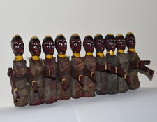 Wall Decor Wooden Puppet Vintage Folk Tales Nepalese kids Diorama, Nepal, D12