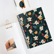 Floral Spiral Notebook - Ruled Line