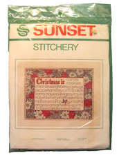 Sunset Christmas Is Stitchery Designed By Cheryl Harness Fits Frame 14" X 18"