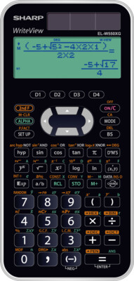 Sharp EL-W550XG SL silber Schulrechner Solar Taschenrechner - natürliche Anzeige