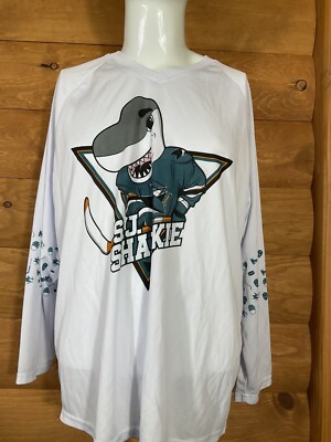 SHANK SHARK Tシャツ 白×紫文字 XLサイズ ワイドボディ SHANK SHARK T