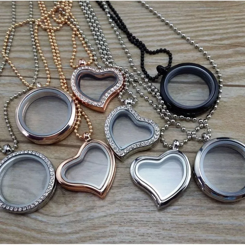 Wholesale Floating Lockets Living Glass Lockets 30mm Round