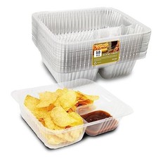 50 PC Nacho Trays Disposable, 12oz Plastic Nacho Containers with Plastic-50pc