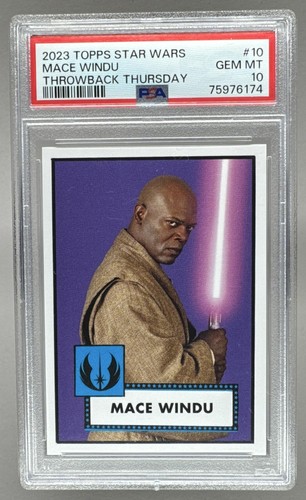75976174 Mace Windu 2023 Topps Throwback Thursday Star Wars #10 PSA 10