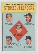 1963 Topps League Leaders Don Drysdale Sandy Koufax Bob Gibson Turk Farrell b0n