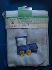 Fleece Baby Blanket. 30" x 40" Blue