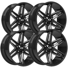 Set Of 4 Vision 363 Razor 20x10 5x5 -25mm Blackmilled Wheels Rims 20 Inch