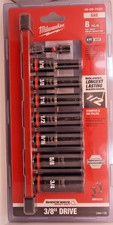 Milwaukee 49-66-7024 3/8" Drive Impact Socket Set Shockwave Duty 8 Pc. NEW