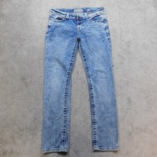 STAINS BKE denim Payton Jeans Womens 30R Medium Blue Skinny Low Rise Buckle
