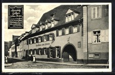 Postcard Emmendingen, Gasthaus zum Löwen, location of Goethe's Hermann and Dorothea 