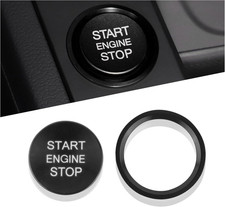 Car Push Start Button Cover Compatible with Audi,Cool Aluminum Engine Start Butt