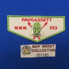 Boy Scout OA Paugassett Lodge 553 F1 FF Order Of The Arrow Flap Patch CT 2511B1