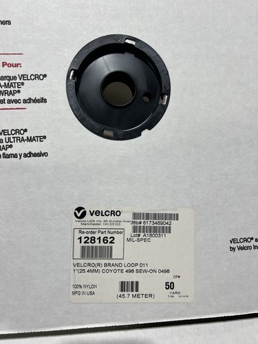 Velcro® Brand 1” COYOTE TAN 498 HOOK & LOOP SEW-ON-TYPE 50 YRDS On EACH ROLL - Picture 2 of 4