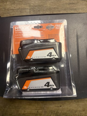 #ad RIDGID AC87004P 18Vv 4.0Ah Li ion Battery 2 Pack $81.99