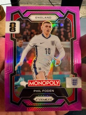 2026 Panini Monopoly Prizm World Cup Phil Foden Pink /199 England #29