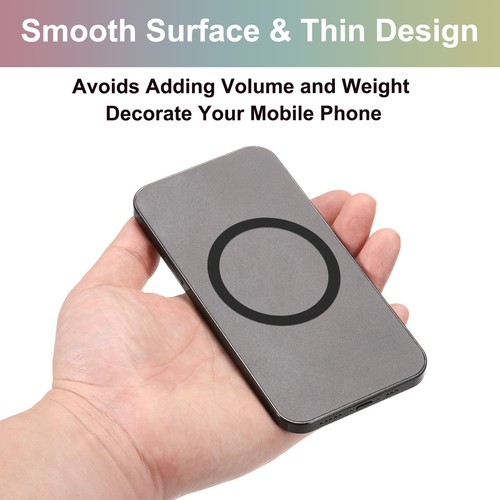 6Pcs Magnetic Sticker Ring, Magnetic Adapter Ring, Black - Photo 4 sur 7