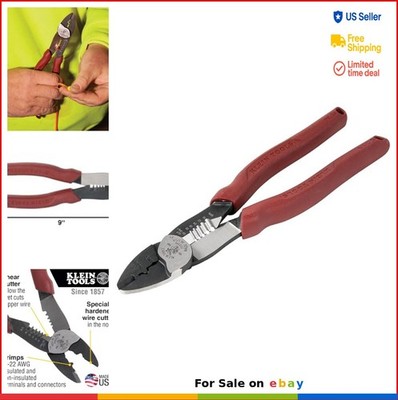 Wire Stripper Crimper Tool Cuts 10-18 AWG Stranded Wire With Shear Cutter