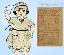 Butterick 416: 1920s Rare 14in Little Girl Doll Clothes Vintage Sewing Pattern
