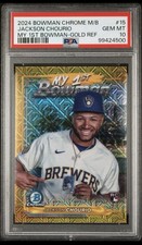 2024 Bowman Chrome - Mega Box My 1St Bowman Jackson Chourio #15 Gold Refractor