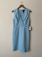 Adrianna Papell Sleeveless Light Blue Sheath Dress US Women’s Size 10 NWT