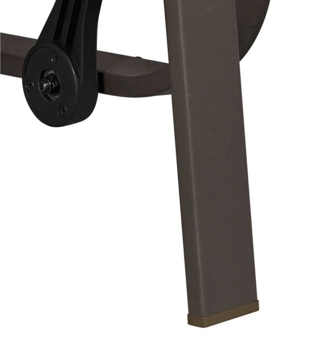 Patio Swing Single Glider Chair with Sling Fabric for Balcony Porch Gray